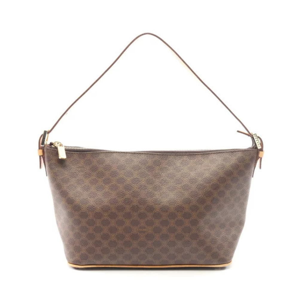 Celine Macadam handbag canvas leather brown